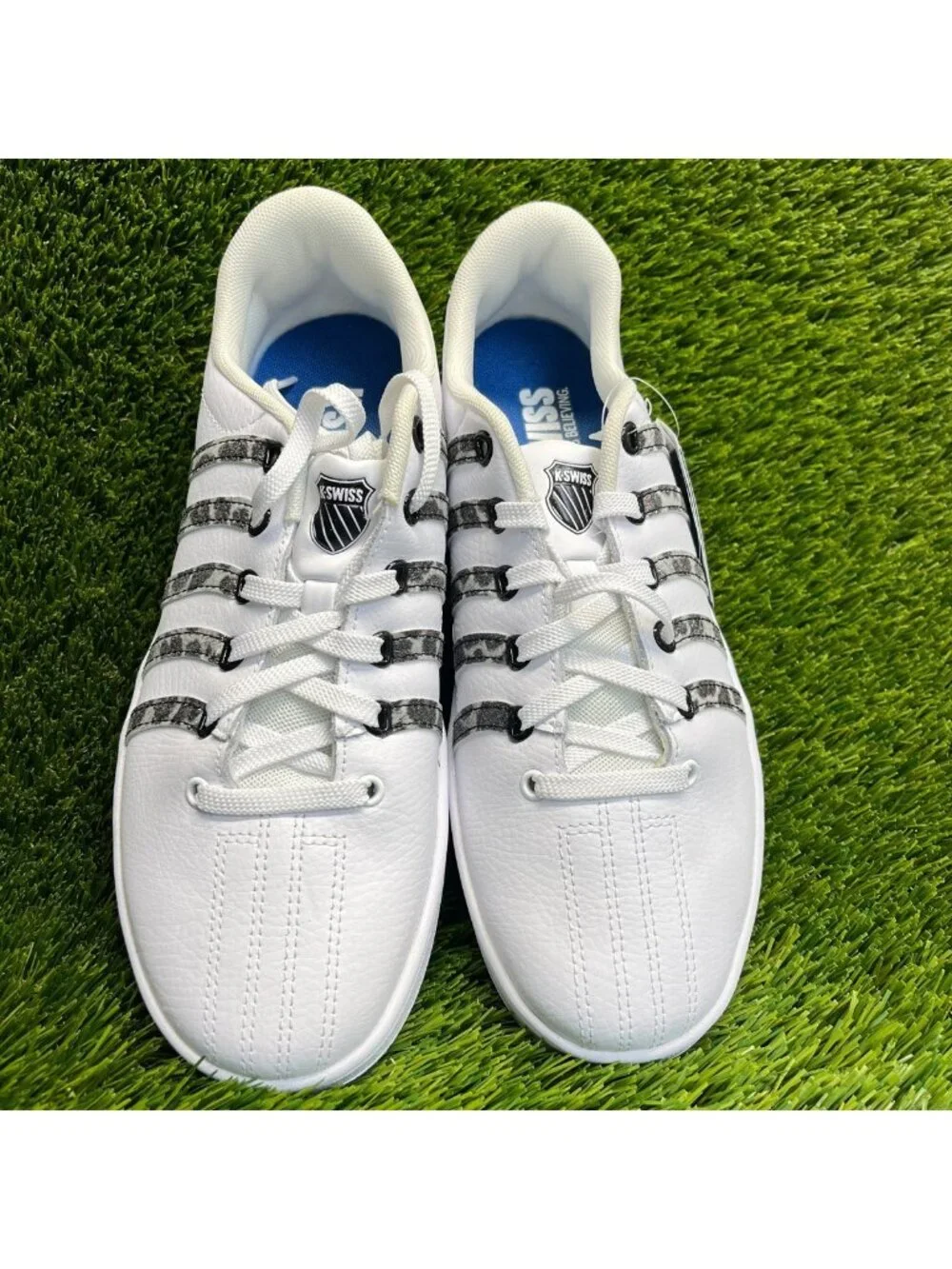 K-Swiss Court Pro II Leopard Womens Size 9.5 White Black Athletic Shoes Sneakers